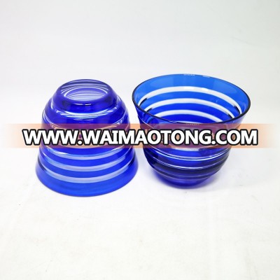 Chinese factory tea cup sets with engraving and overlay glass tea bowl