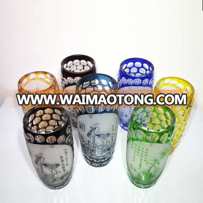 manufacturer of Handmade colored glass vases with different patterns